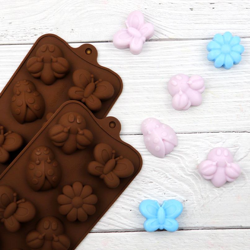 Formy Silikonowe na Cukierki Zwierzęta Owady Forma Narzędzie do Pieczenia Ciasta Galaretka Pudding 3D Czekolada Lód Żywica Forma