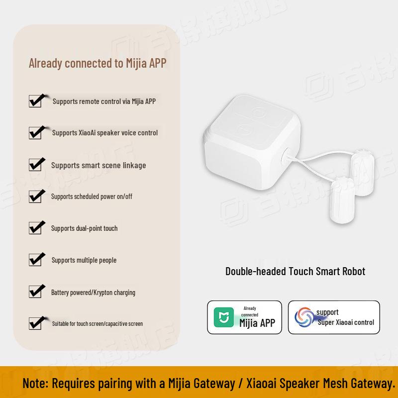 Mijia App-Compatible Smart Switch Finger Robot for Remote Light and Elevator Control