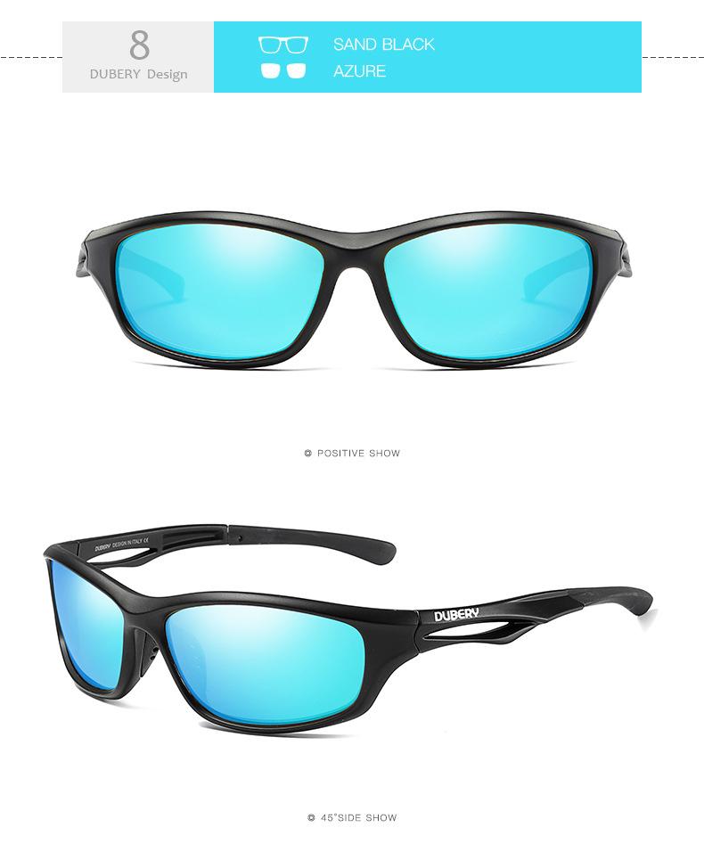 

DUBERY Classic Polarized Sunglasses Wrap Around Sports Sunglasses for Men Women Colorful Lenses UV400 Sport Driving Sun Glasses