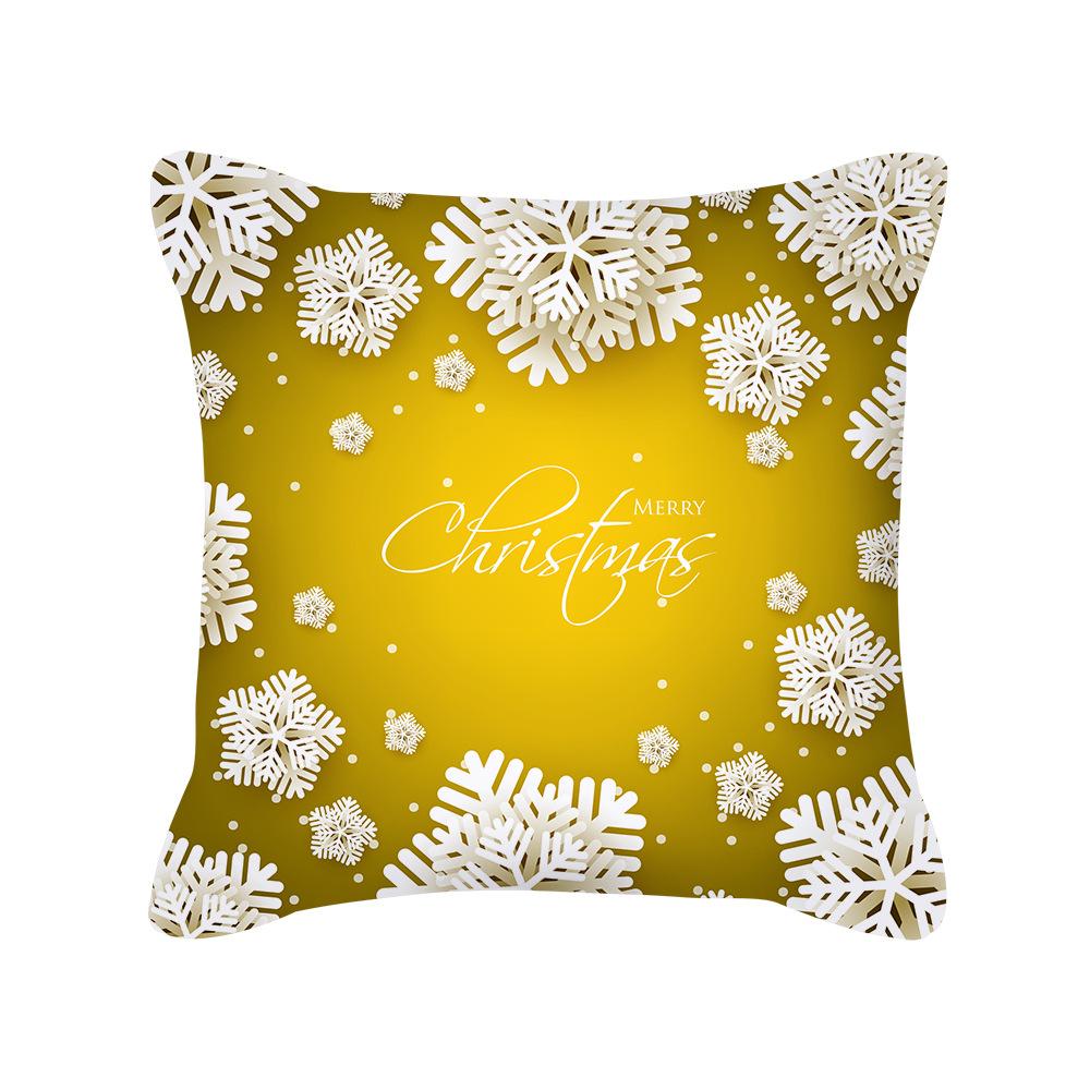 New Nordic Christmas Golden Sofa Pillow Cover Bedside Cushion Cover