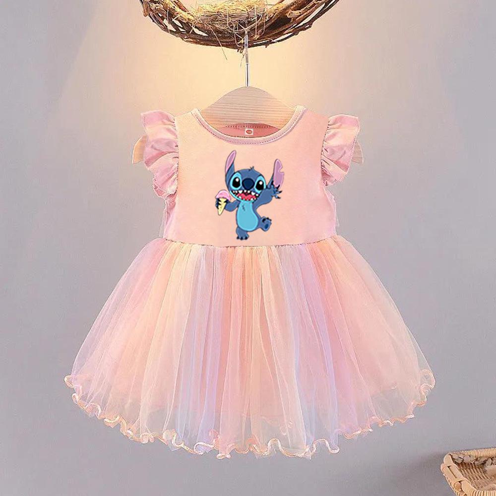 

Дівчаче плаття принцеси з короткими рукавами та рельєфним візерунком Size 100