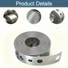 Galvanized Metal Tube Strap Hanger Accessories Repair Perforated for Hanging Sturdy