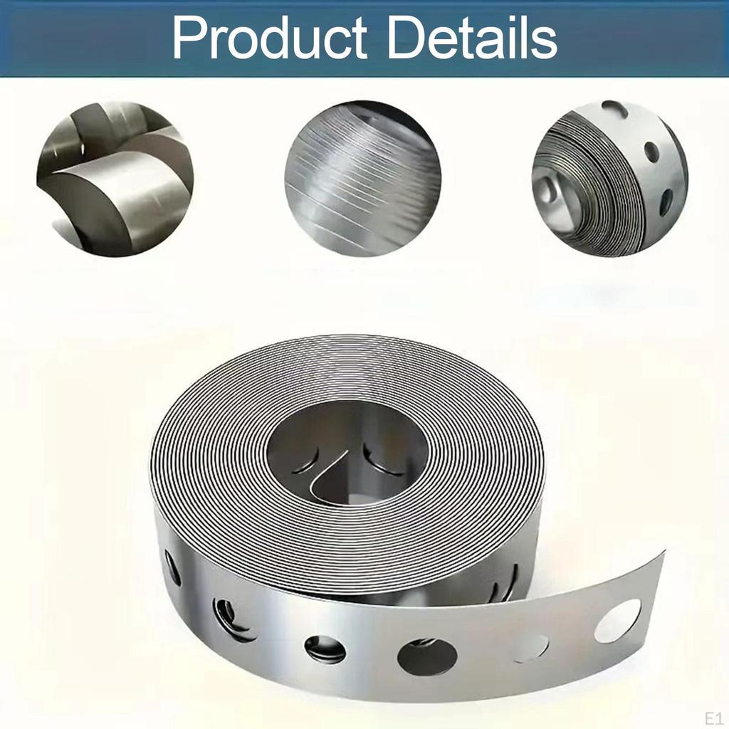 Galvanized Metal Tube Strap Hanger Accessories Repair Perforated for Hanging Sturdy