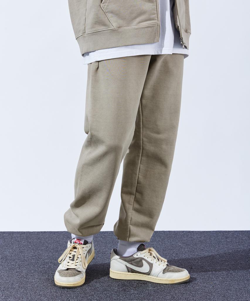 TOPBOY Heavy Duty Pigment Elastic Banding Jogger Pants Light Brown