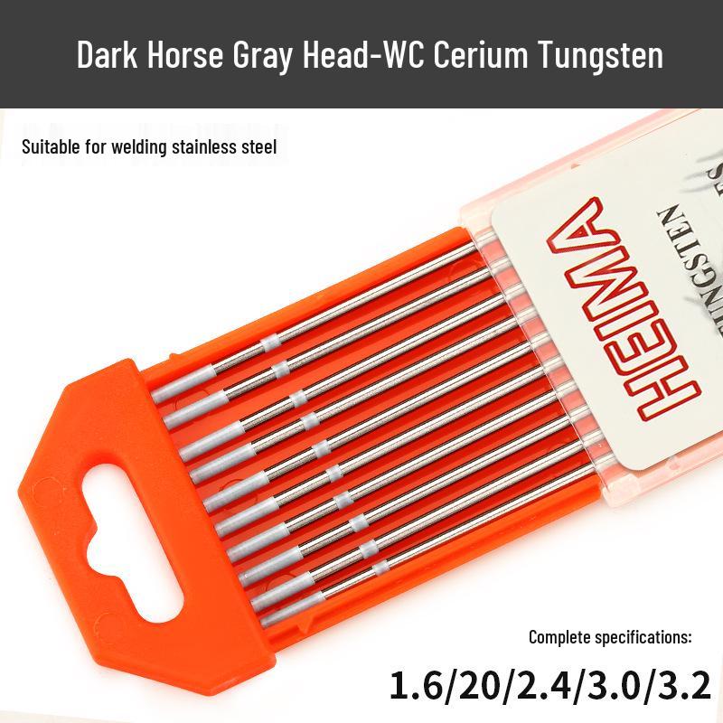 Dark Horse Wolframnadel- und Stangen-Set mit Cer/Thorium-Elektroden für Argon-Lichtbogen-Schweißbrenner: Größen 1,6 mm, 2,0 mm, 2,4 mm, 3 mm.