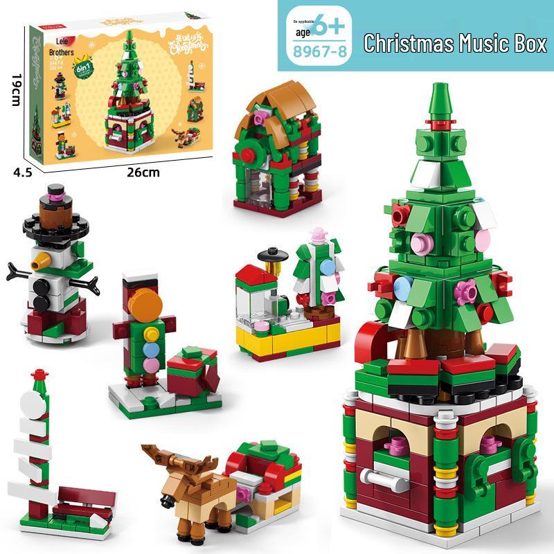 6-in-1 Kids' Building Block Set: Train, Robot, Tank, Police - Compatible Blocks for Boys & Girls