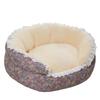 Winter Floral Design Detachable & Easy-Clean PP Cotton Pet Bed for Cats & Dogs