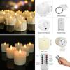 LED Flameless Candles with Remote Control Flickering Waterproof Electric Candle LED Tealights for Halloween Christmas Home Decor