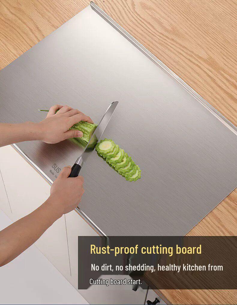 Stainless Steel Double-Sided Anti-Mold Antibacterial Cutting Board with Non-Stick Surface