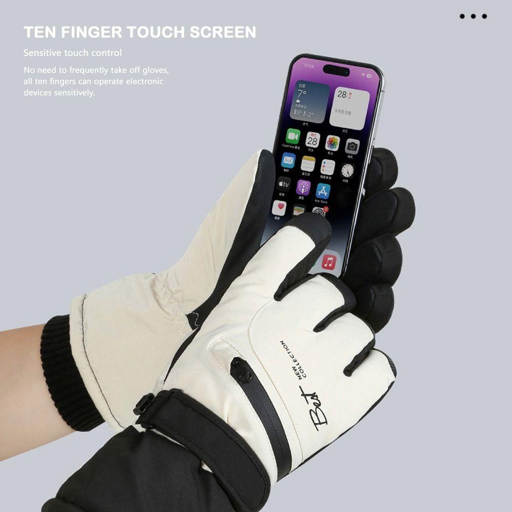 Windproof Skiing Gloves for Men Waterproof Sports Cycling Motocycle Gloves Thickened Touch-screen Snowboard Gloves Winter
