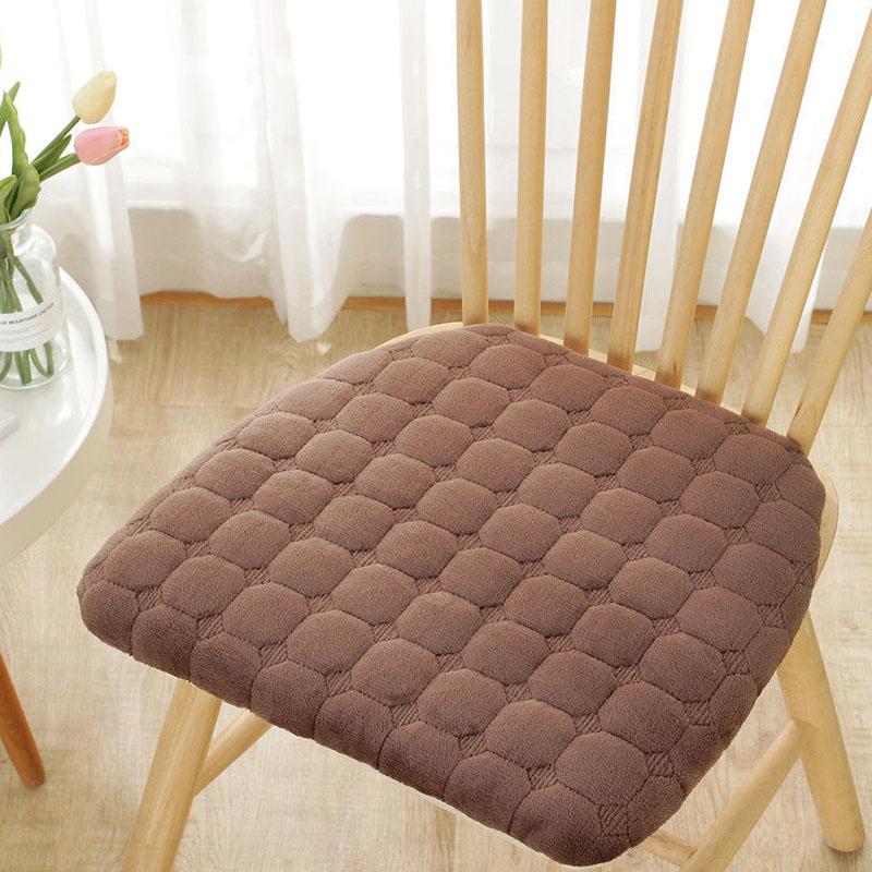 Kord Kissen in Hufeisenform Dickes Stuhlkissen Nordisch Einfarbig Abnehmbar Waschbar Sitzkissen Schlicht Rutschfest Hüftkissen mit Bändern