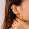 Luxury Irregular Twisted Gold Hoop Earrings for Women - Elegant and Versatile Design