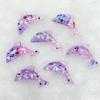 New pattern 12Pcs/lot Cute Resin Dolphin rhinestone Miniature Figurine DIY Kids Hair Bow Accessories Scrapbooking Craft