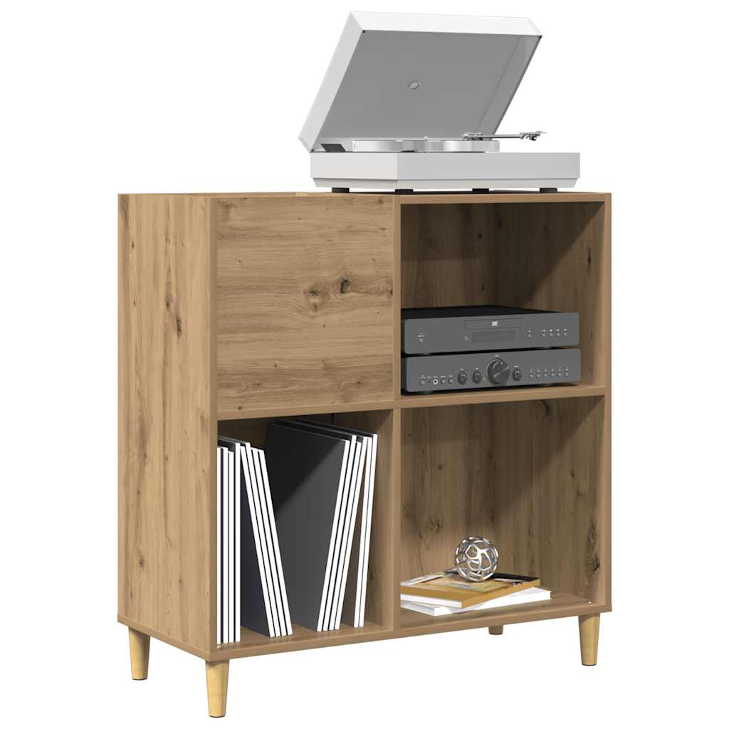 Artisan Oak Record Cabinet 84.5 x 38 x 89 cm Engineered Wood