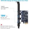 3 Port USB 3.0 PCIe Expansion Card, 18W Power Delivery Expands PC Connection Enhances Performances