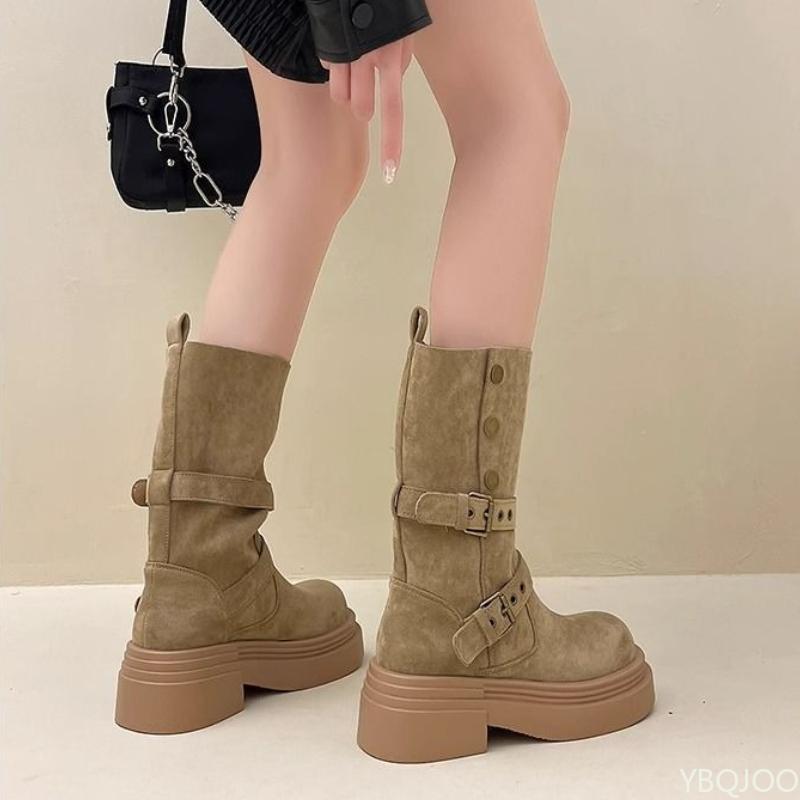 Fashion Retro simple comfortable daily casual short boots for women in autumn winter new fashionable thick soled women's shoes