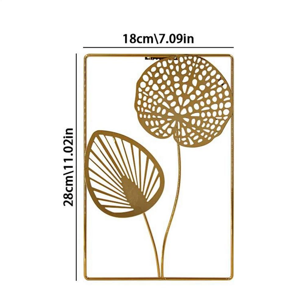 Modern Metal Wrought Iron Leaves Wall Hanging Ornament Wrought Iron Leaves Mural Pendant Living Room Bedroom Home Decor