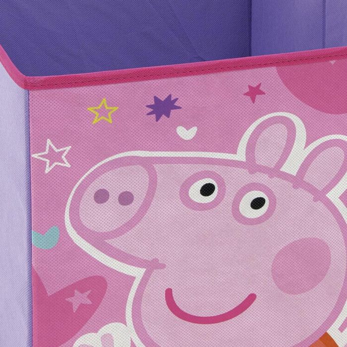 Cube de rangement - Peppa Pig - 31x31x31 cm - Pliable - Rose