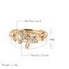 Rose Gold Color Butterfly Rings For Women Micro Wax Inlay Natural Zircon Ring Fashion Daily Fine Jewelry  New