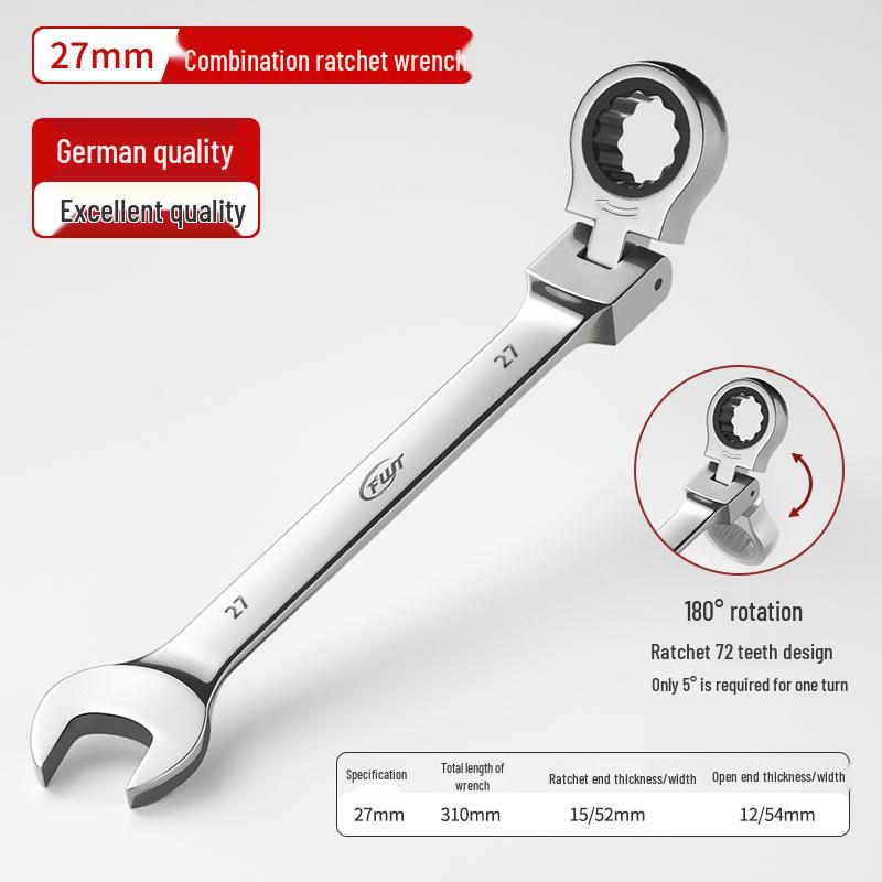 Reversible Double Head Ratchet Wrench Set for Automotive Repair