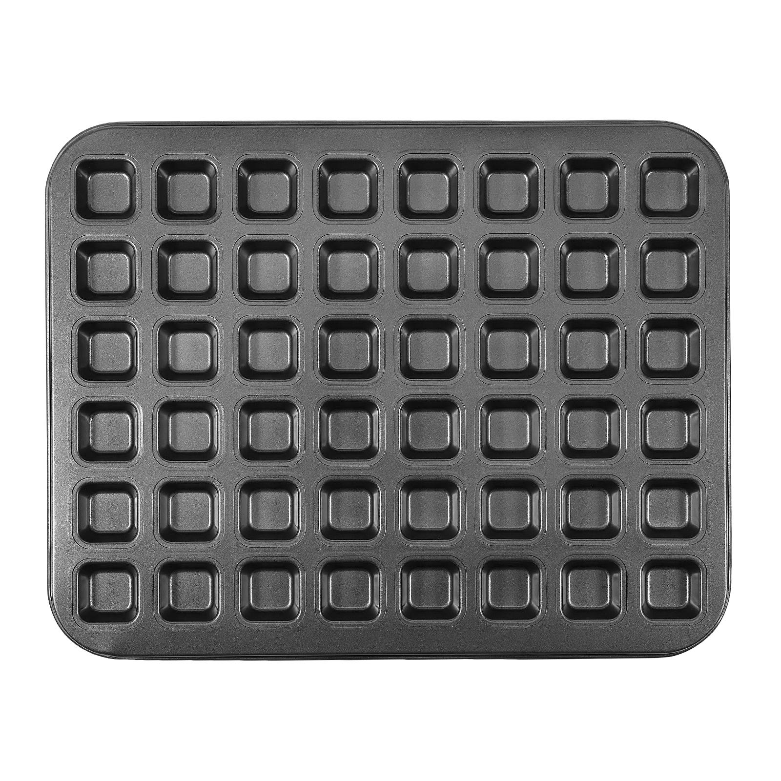

48 Cavity Carbon Steel Mini Muffin Pan Nonstick Easy to Clean Mini Brownie Bite Pans for Cheesecake Cake Kitchen Accessories