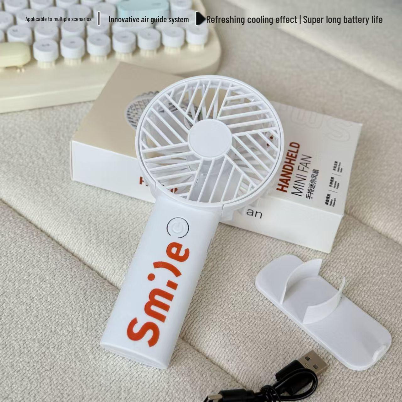 100-Speed Turbo Digital Display Portable Handheld Fan with Stepless Adjustment for Strong Wind 1800mAh