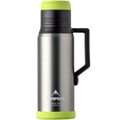 Ανοξείδωτο Ατσάλι Atlas Νερού 1200ml Ιδανικό για Υπαίθρια Σπορ και Ζεστά Κατασκευασμένο σε Ασημί Πράσινο ATPB-1200SXG Μπουκάλι, (1,2 λίτρα), Εξαιρετικά Μονωμένο,