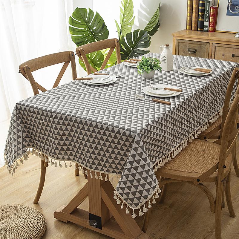 Modern Simple Tablecloth Fabric Cotton And Linen Small Fresh Internet Celebrity Household Rectangular Dining Table Cloth Coffee Table Tablecloth