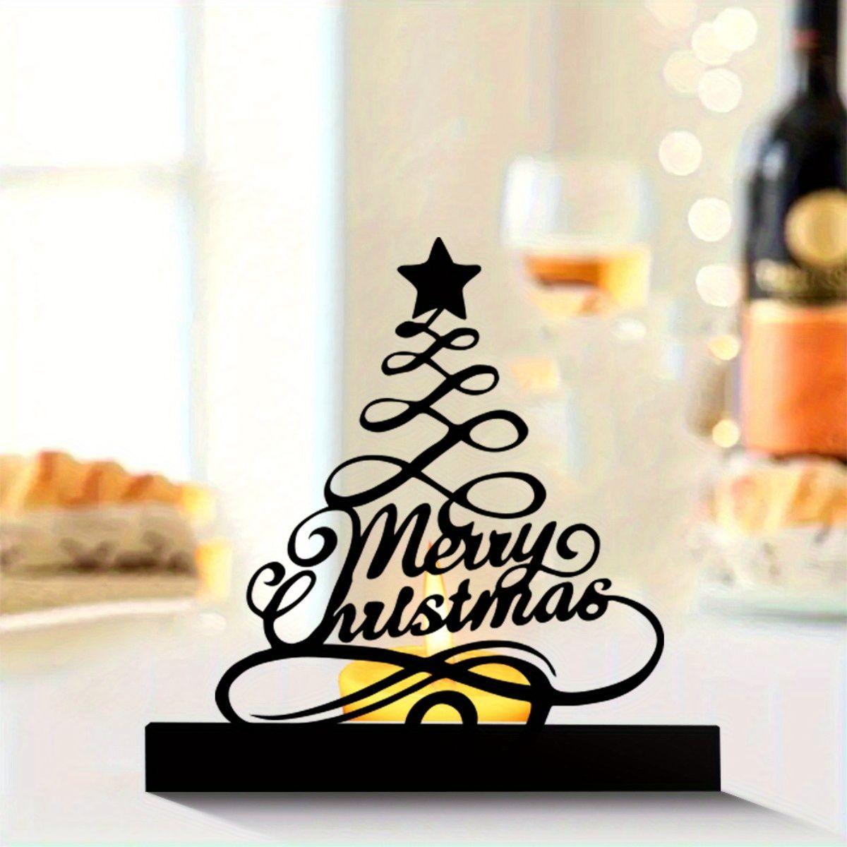 Christmas Candle Holder Iron Tree