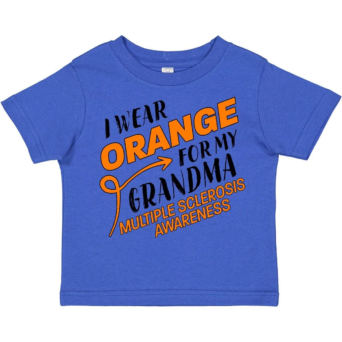 Inktastic I Wear Orange For My Grandma- Multiple Sclerosis Toddler T-Shirt March 150