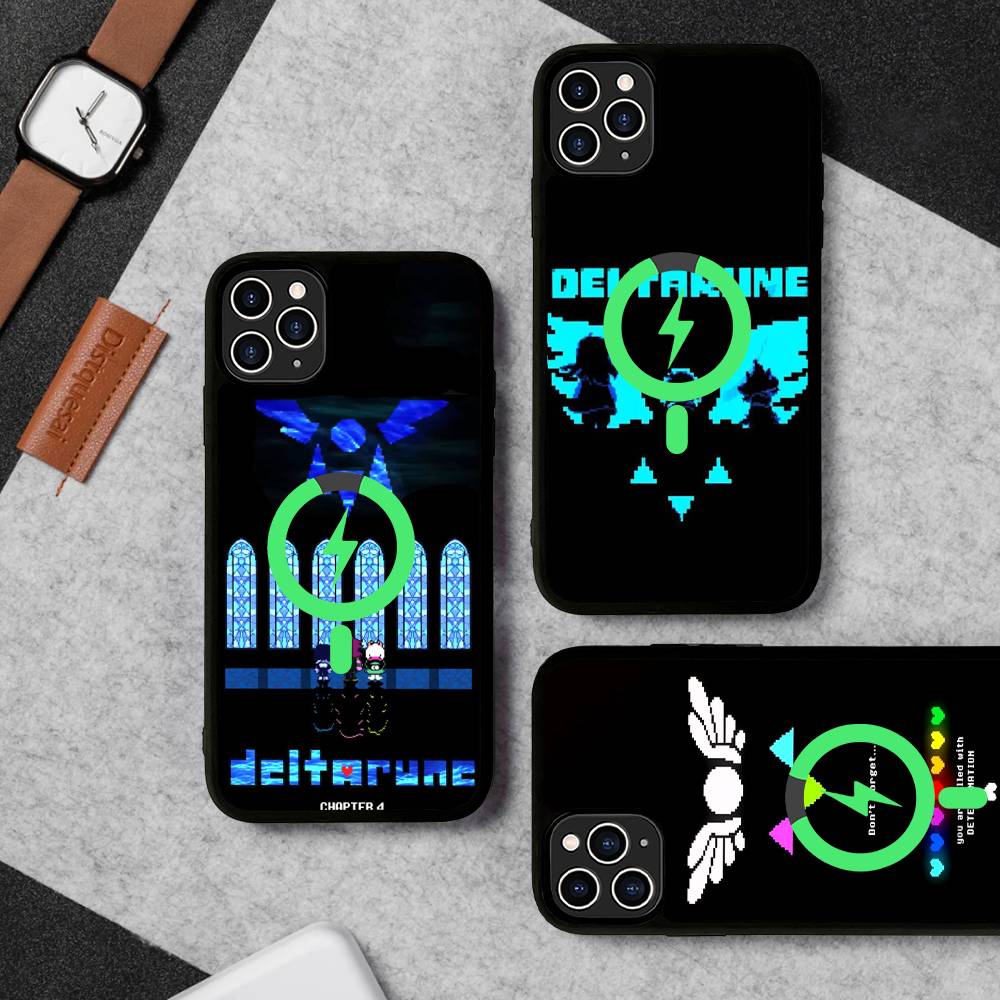 D-Deltarune Ralsei For Magsafe Magnetic Phone Case Wireless PC+TPU For iPhone 11 12 13 14 15 16 17 Pro Max Plus