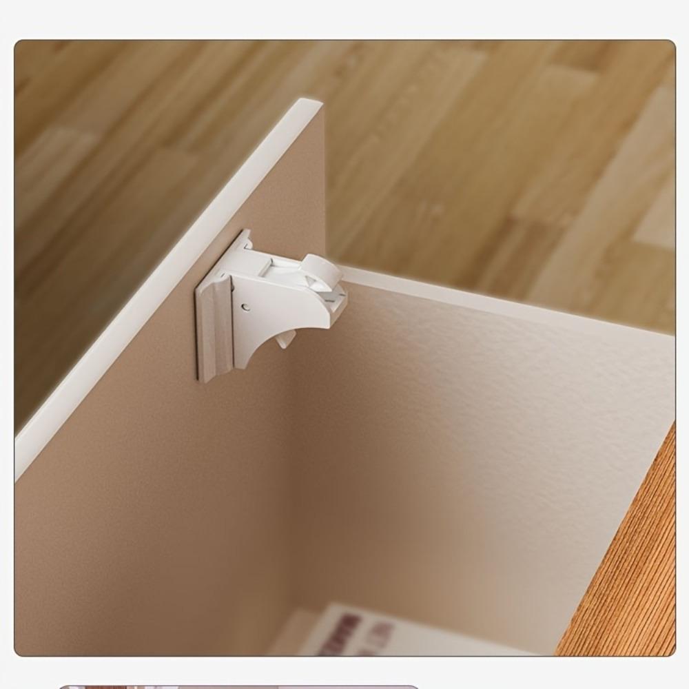 2/4 Locks + 1 Key, Child-Proof Magnetic Locks for Cabinets And Drawers, Invisible Multifunctional Locks.