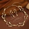 Retro Irregular Necklace Earrings Jewelry Set Fashion Personality Lava Style Necklace