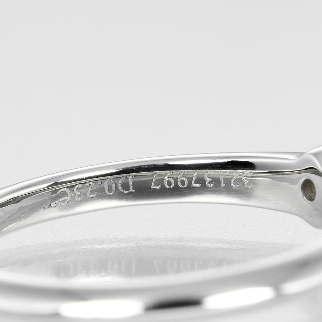 TIFFANY&Co. Solitaire Ring 0.23ct Pt950Platinum/diamond #5.8(US Size) 4.32g Women Used