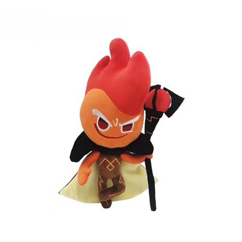 Плюшевая игрушка Белая Лилия Кот из Cookie Run Kingdom с мягкой кристальной тканью для коллекционеров Flame Staff