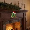 Durable Hanging Letter Decoration 26 Alphabet Christmas Ornament, Personalized Letters Acrylic Tree with Santa Hat Pendant And Elf Boy for Xmas Mantel