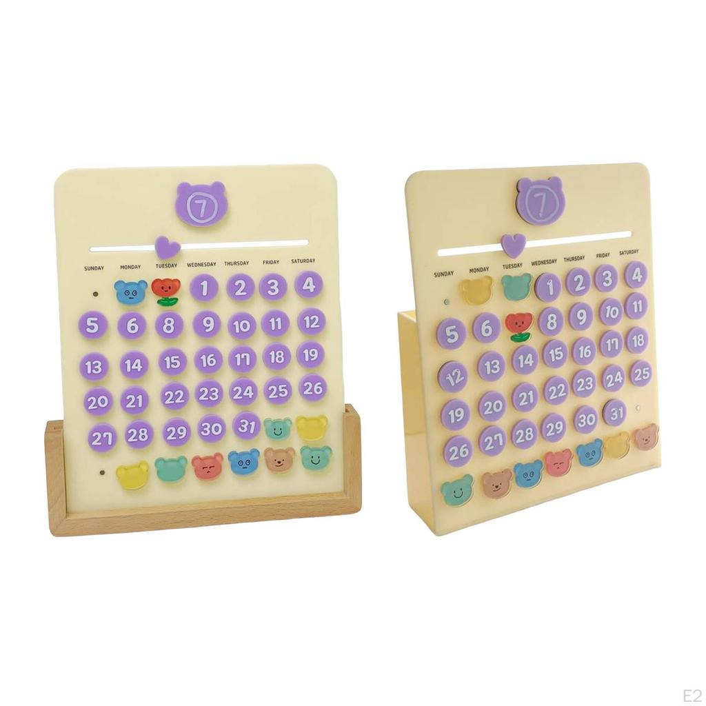 Calendar Educational Toys Room Decoration Learn Months Weeks and Days for Desktop Ornaments