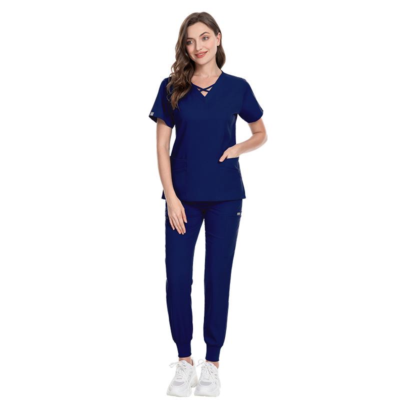 Doctor's Handwashing Suit: High-End Elastic Nurse Uniform with Embroidered Logo for Operating Rooms & Beauty Salons
