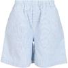 Striped Elastic Waist Casual Shorts Women Shorts Light-Blue I0345542RB-XX