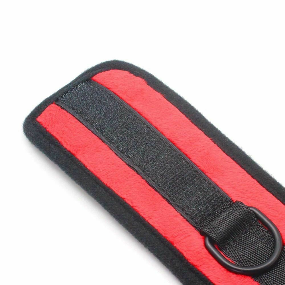 Red Soft Velvet Handcuffs Bedroom  Restraints  Beginners Kit  Starter Kits