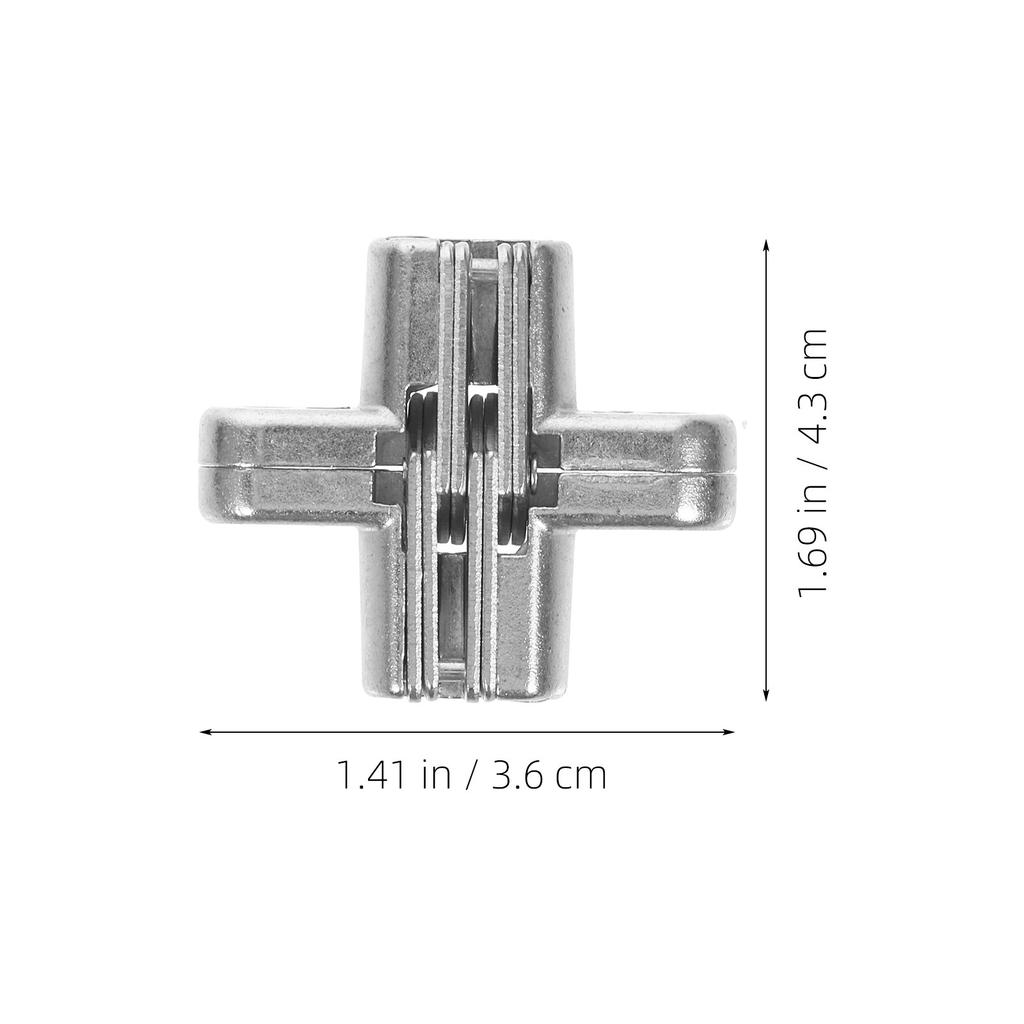 2Pcs Sturdy Zinc Alloy Hidden Door Hinges Smooth Silent Operation Thickened Load Bearing Hinges for Cabinet Wooden Box Bathroom
