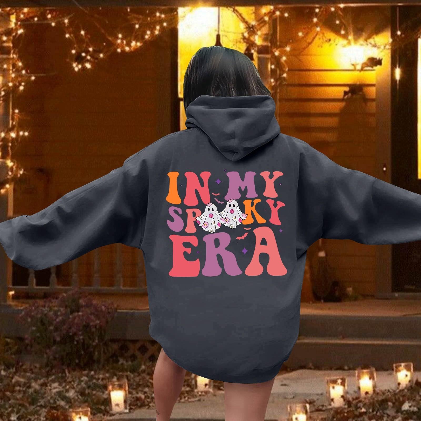 

Женские модные легкие пуловеры с длинными рукавами и карманами, толстовка с рисунком на Хэллоуин XXXL