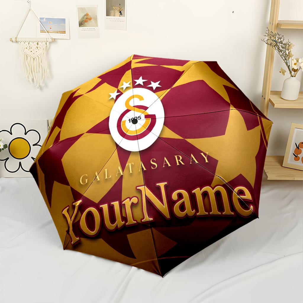 Galatasaray1 Customize Your Name Umbrella Automatic Umbrella Folding Umbrella with 8 Ribs Sturdy Construction All-Season Use Outdoor Accessory