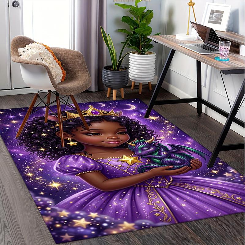Princess,Dragon Pattern Printed Chair Mat -Decorative Mats for Office Tables,Coffee Tables - Durable and Fashionable Carpet0331122 100cm x 120cm