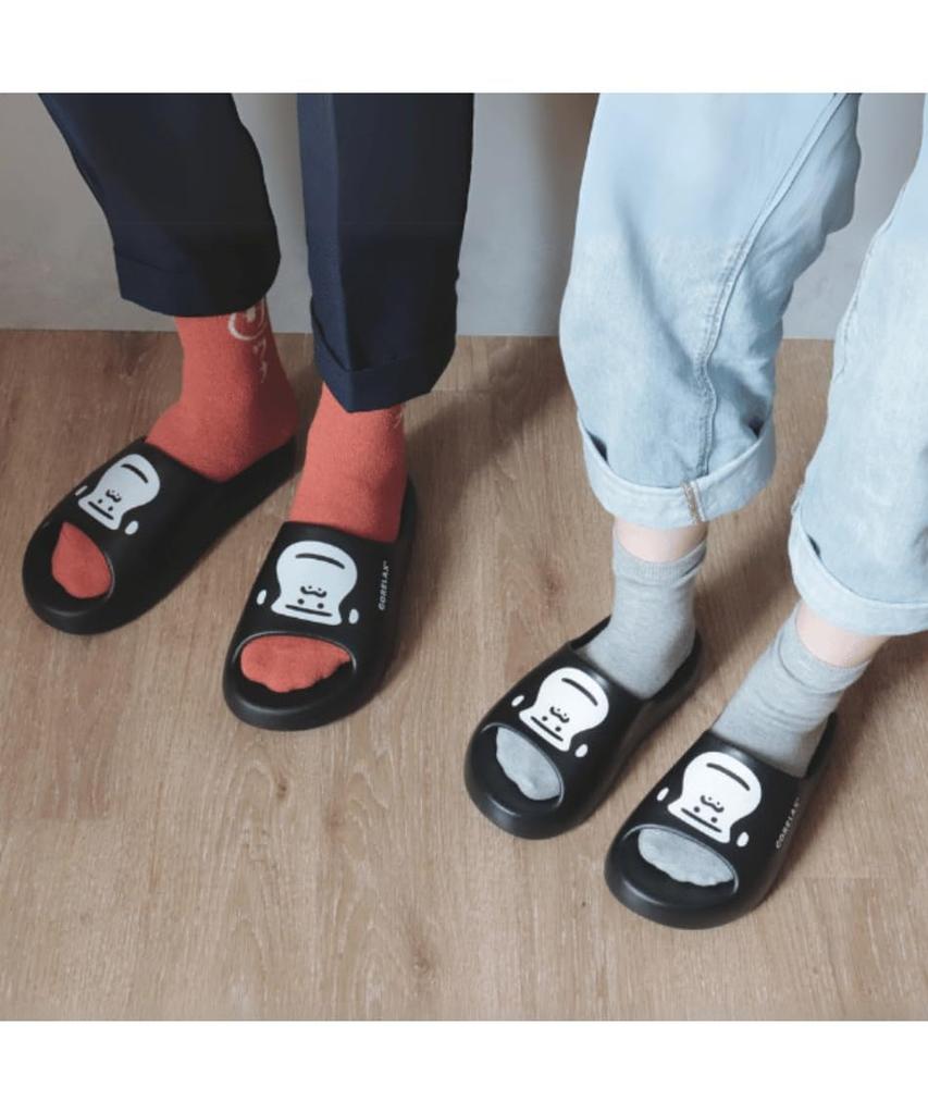 Kiefer Erschaffe Entspannende Weiche und Bequeme 25P45498 Mamoru-sans Badeschuhe, Schwarz, M,