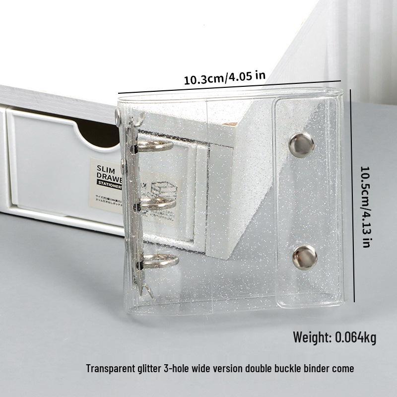 M5 Transparent PVC Binder Cover for A6/A7 Photocards & Stickers