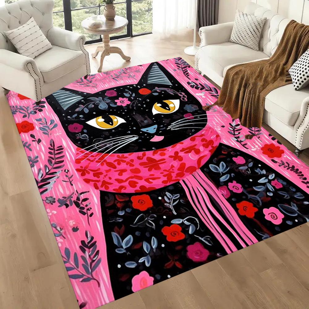 Verspielte Katzen Garten Träume Fußmatten für Wohnzimmer, Schlafzimmer und Zimmerdekoration Sind für Geschenke geeignet.