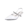 New Pointed-toe Versatile Single Shoes Such As Narrow-heeled Flip-flops