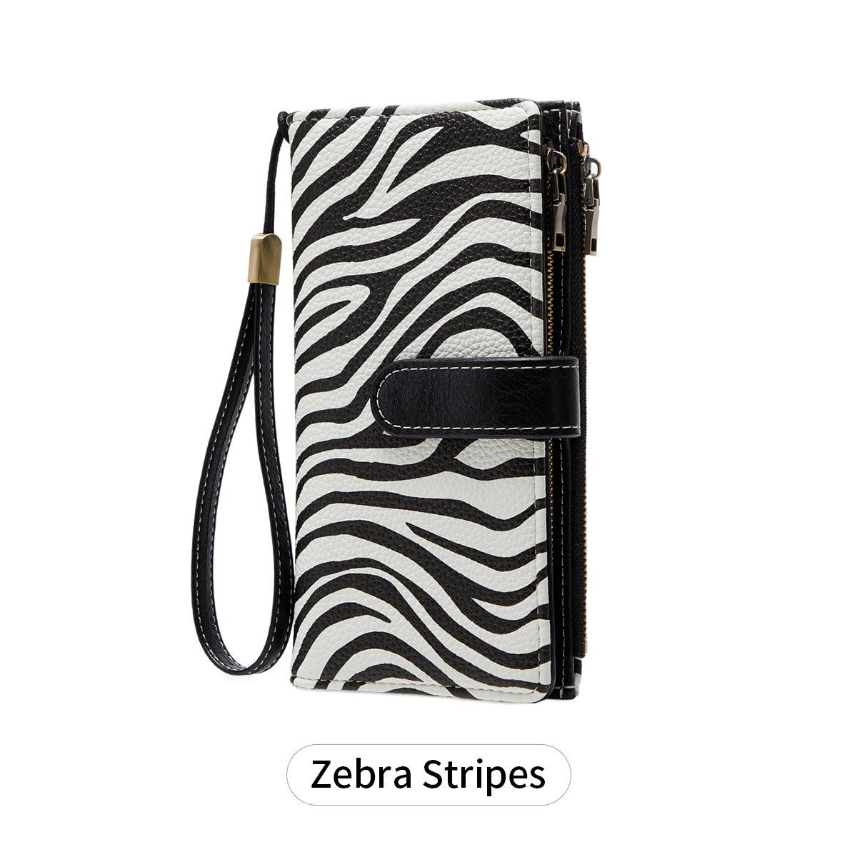 

RFID Тройной длинный кошелек, Ретро многофункциональный женский кошелек, Однотонная портативная сумка-клатч большой вместимости