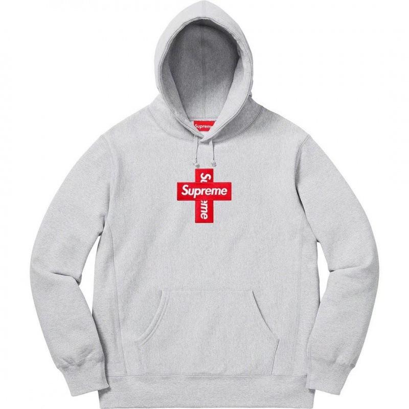 25SS Supreme Trendige Marke Kapuzenpullover mit Fleecefutter und großem Logo